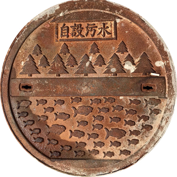 PROJECT ASIA - Taipei, Taiwan "Trees and Fish" - Sewer Cover Trivet