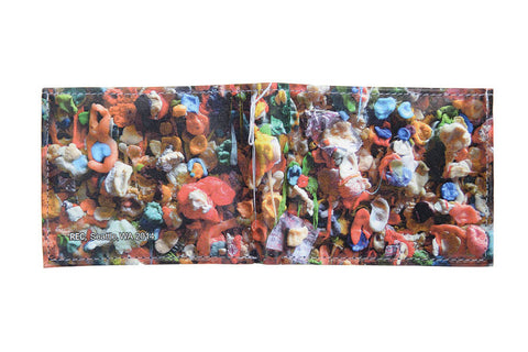 Gum Wall - Men's Leather Wallet, Seattle, WA