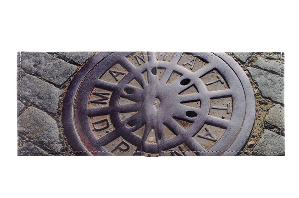 Manhole Cover - Men's Leather Wallet, New York, NY