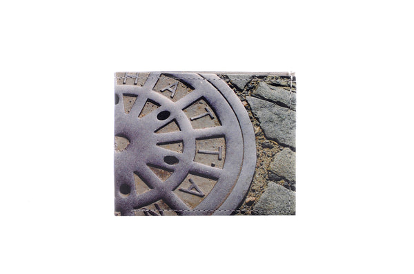 Manhole Cover - Men's Leather Wallet, New York, NY