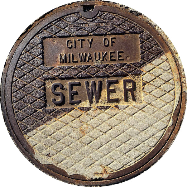 PROJECT MIDWEST - Milwaukee, WI "Black & White"- Sewer Cover Doormat