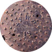 PROJECT WEST - San Francisco, CA "Stars" - Sewer Cover Coaster
