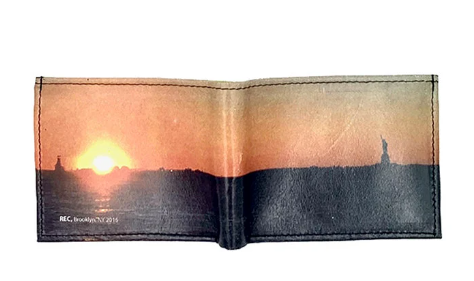 Sunset - Men's Leather Wallet, New York, NY