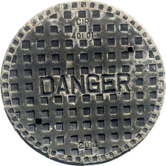 PROJECT CANADA - Toronto, Canada "Danger" - Sewer Cover Doormat